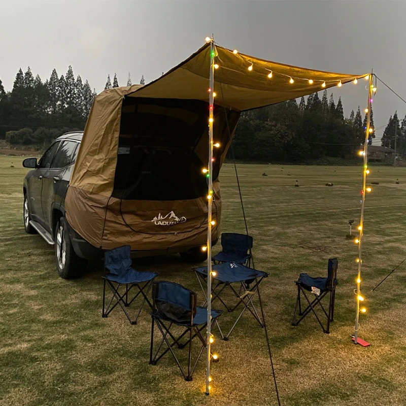 Cheap Goat Tents Car Trunk Tent Sunshade Rainproof Tailgate Shade Awning Tent for Car Self Driving Tour Extended tent Barbecue Outdoor Camping Tents 